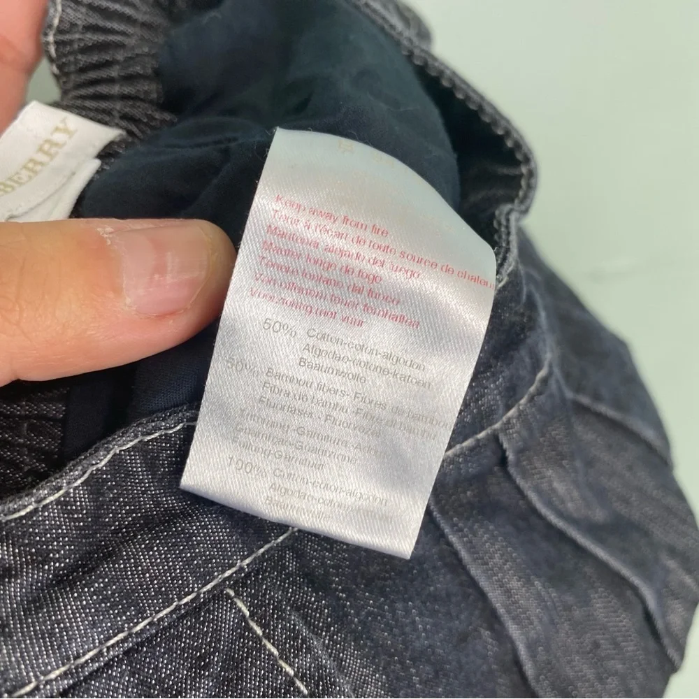 Burberry Baby Pants Denim‎ Nova Check Plaid Sz 1 M